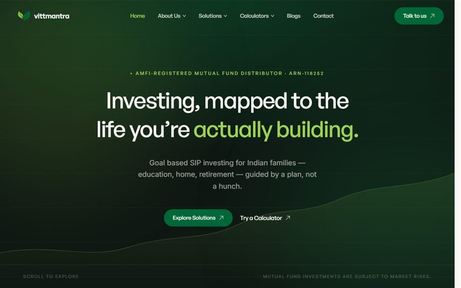 Vittmantra website preview