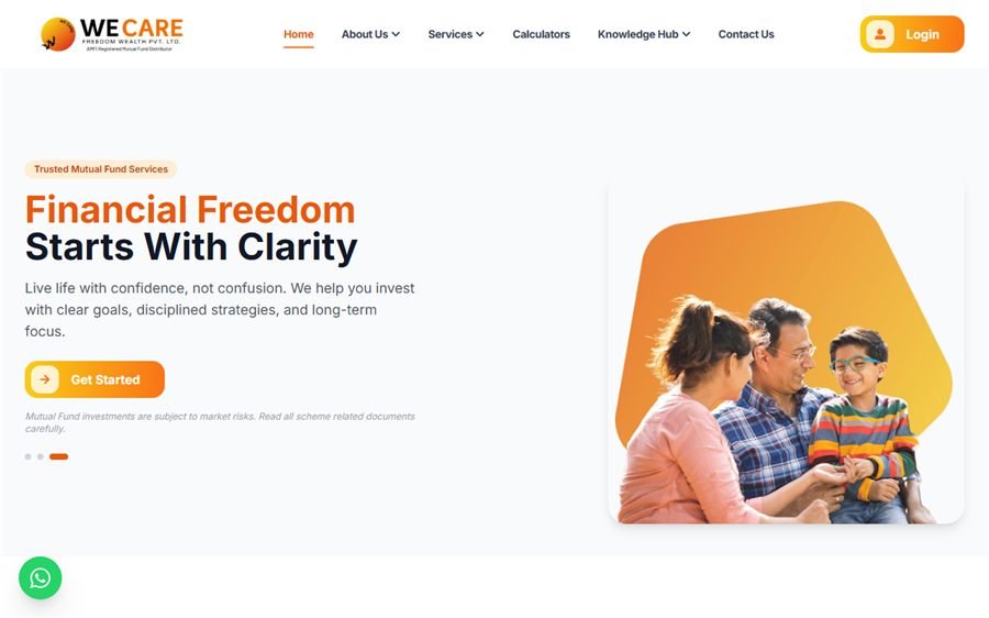 WeCare Freedom Wealth website preview